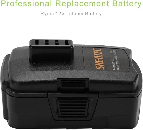Miniatura 2 de Shentec Paquete de 2 baterías de 3.0Ah 12V compatibles con RYOBI CB120L CB121L BPL-1220 130503001 130503005, batería de litio de 12 V (no para