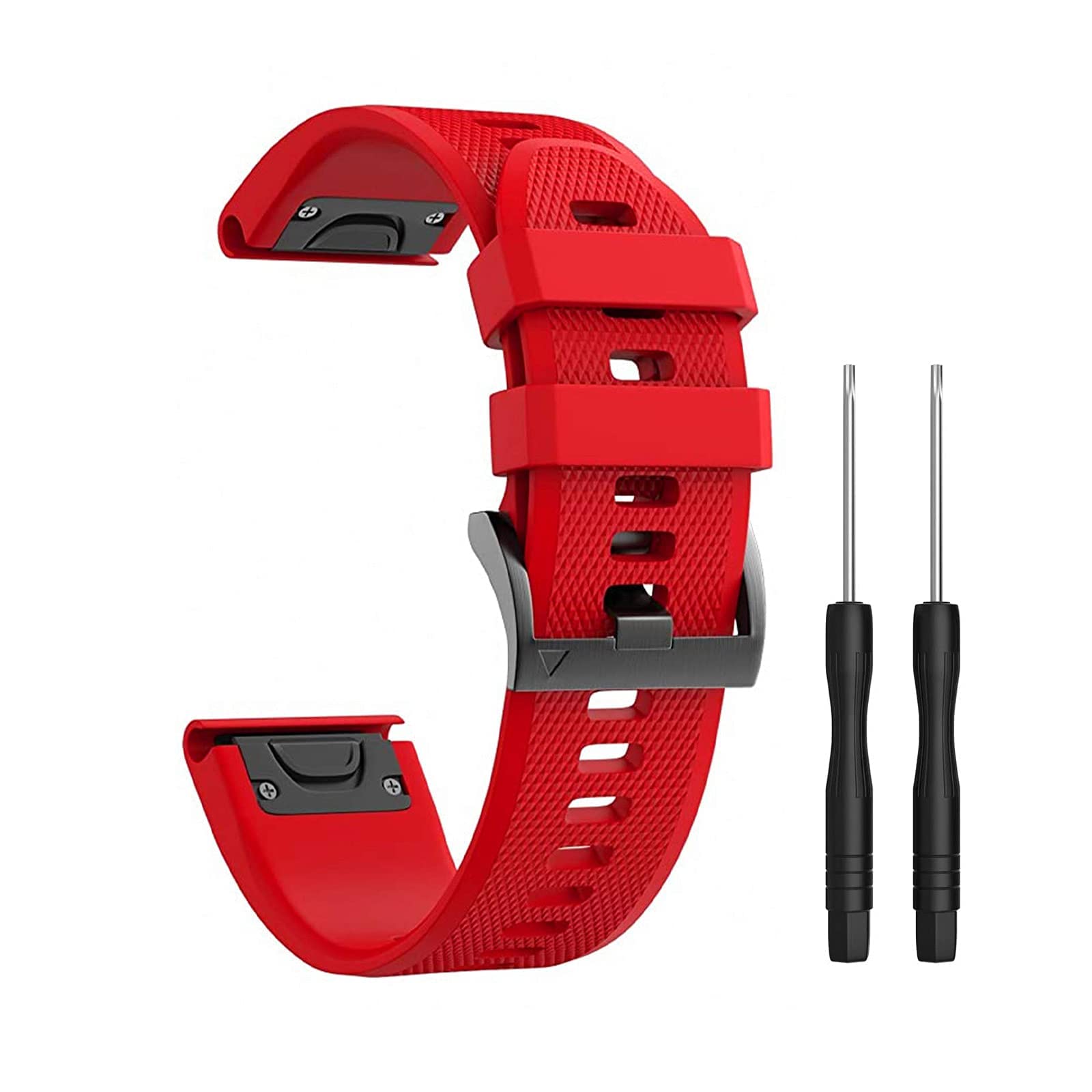 Compatible Fenix 5X Band 26mm Width Soft Silicone Watch Strap for Fenix 6X/Fenix 7X/Fenix 5X Plus/Fenix 6X Pro/Fenix 3/Fenix 3 HR/Tactix/Descent MK1/D2 Delta PX/D2 Charlie