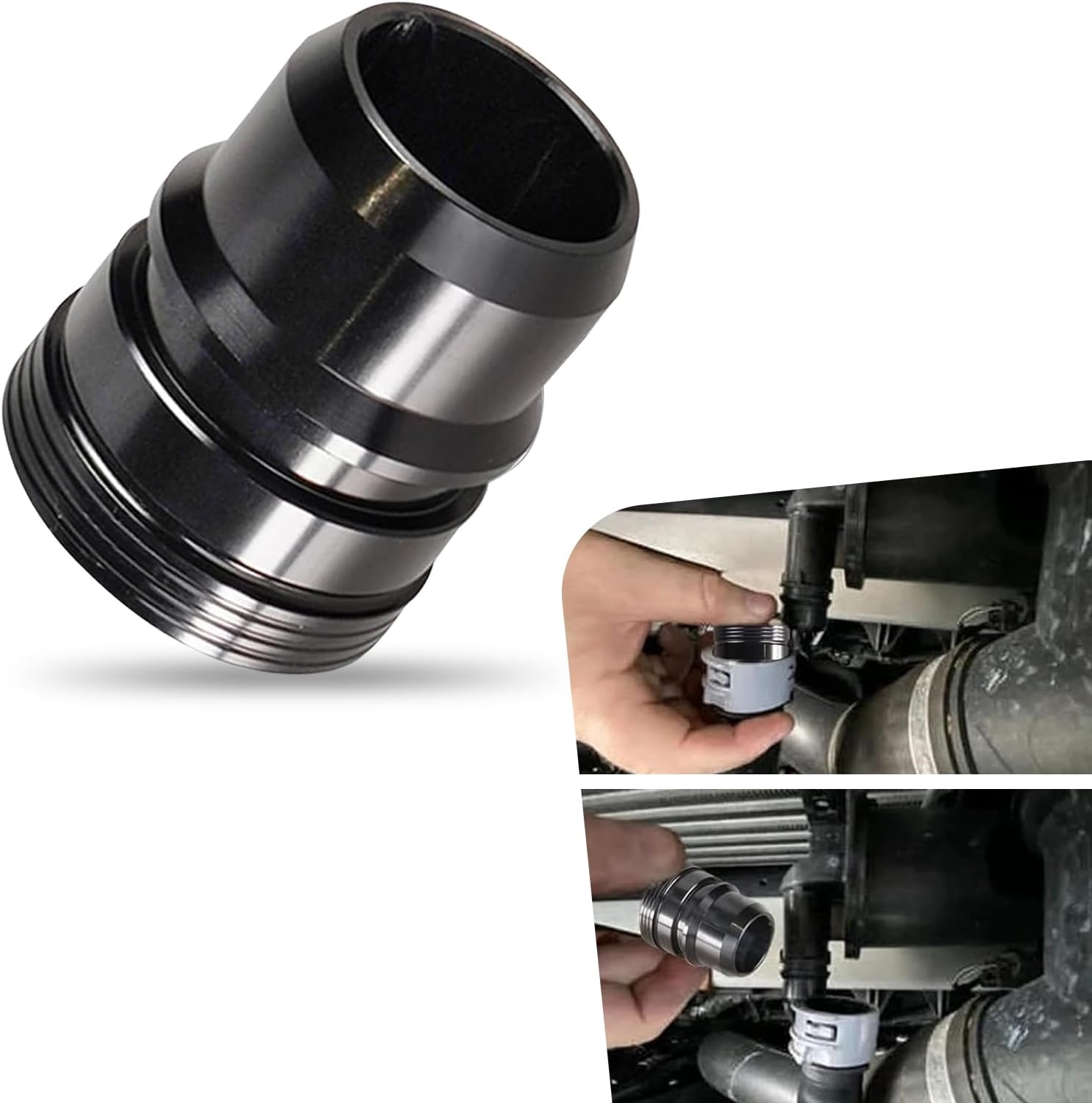 1 PC Car Exhaust Valve Plug, 1.33" x 1.61" Air Release Valve Plug Modification Accessory, Blowoff Valve Module Plug Replacement, Compatible with Ford 13-21 F150 Ecoboost 3.5l 2.7l VTA (Black)