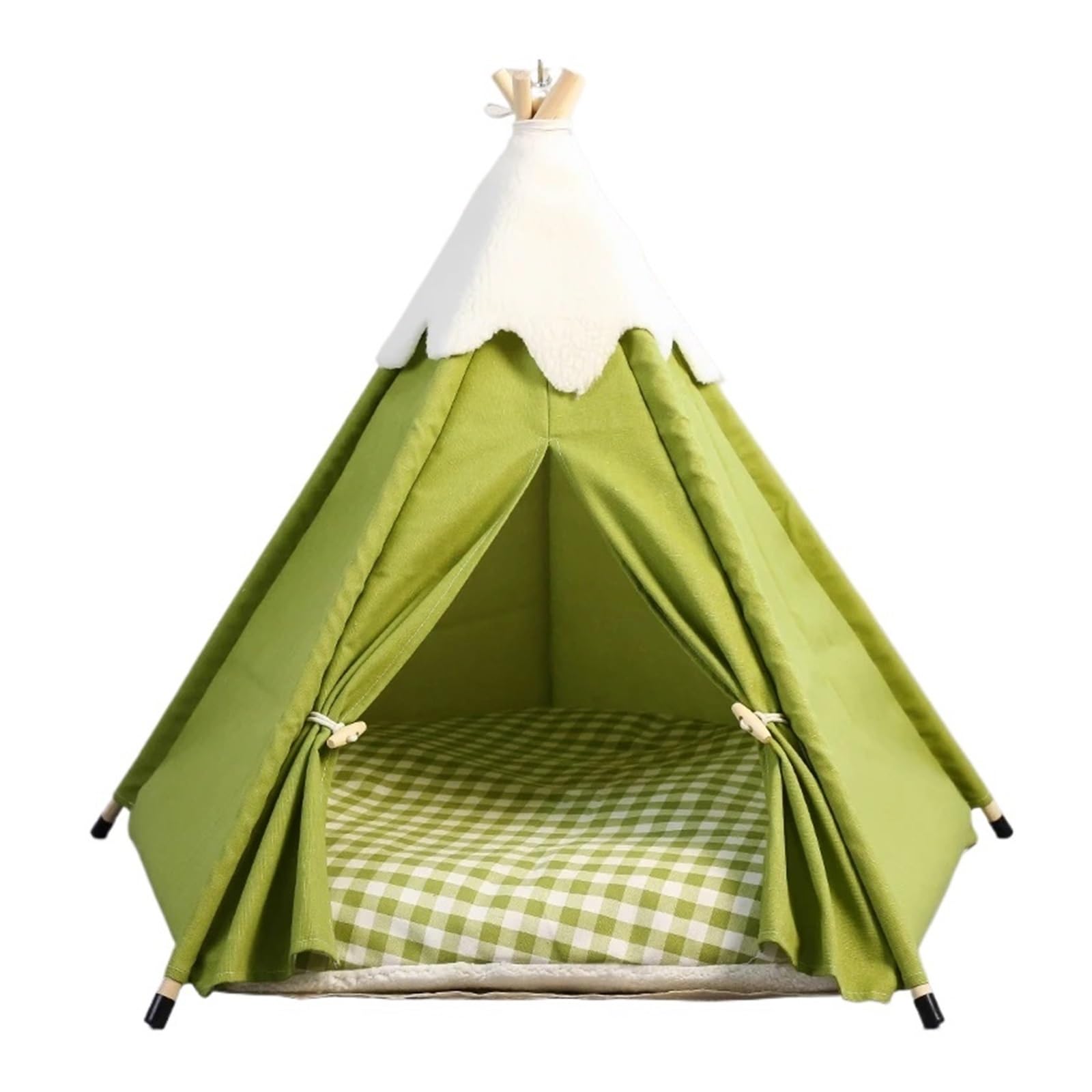 Tente pour Chien Tente for animaux de compagnie, tente tipi for chien, lit élégant, doux et confortable avec coussin en peluche épais, maisons for chats lavables, lits for chiots for chiens de petite