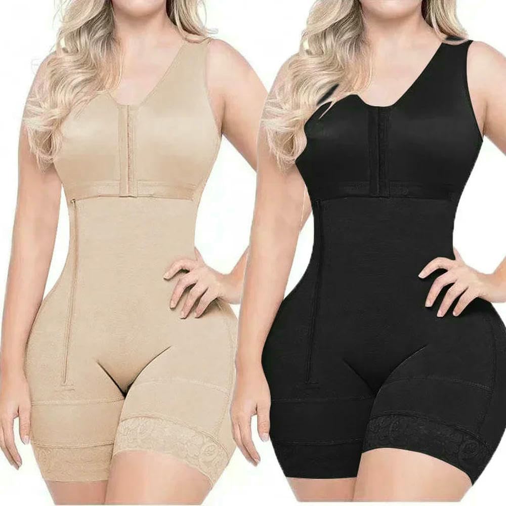 GLDFW Body modellante con cerniera laterale, corsetto con bustino e cinture, post parto, intimo modellante sottile