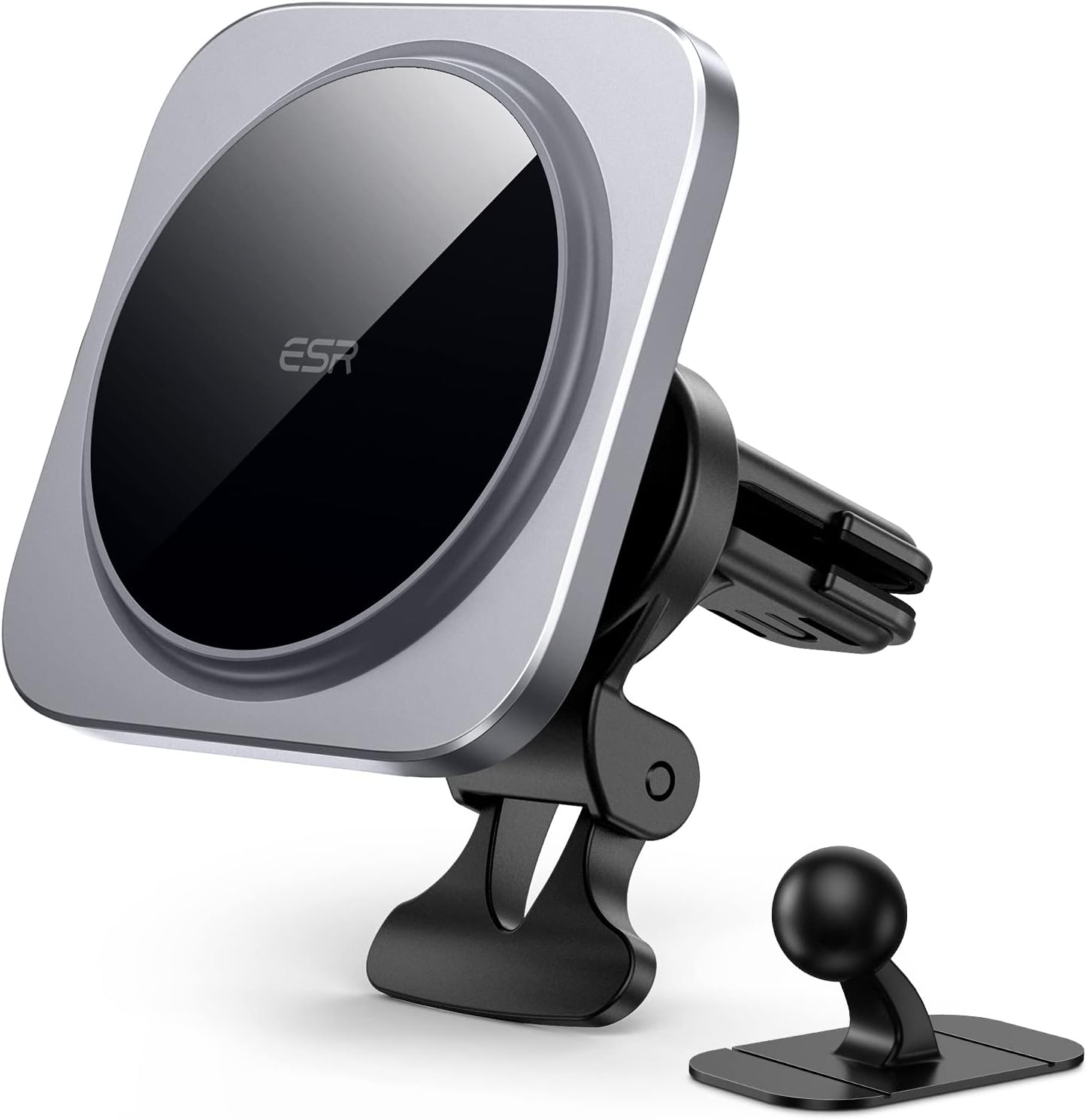 ESR HaloLock MagSafe Car Phone Mount, Compatible with iPhone 14/14 Max/14 Pro Max and 13/12 Series, Dashboard and Air Vent Phone Holder, Does Not Support Charging, Not for iPhone 14 Pro, Black