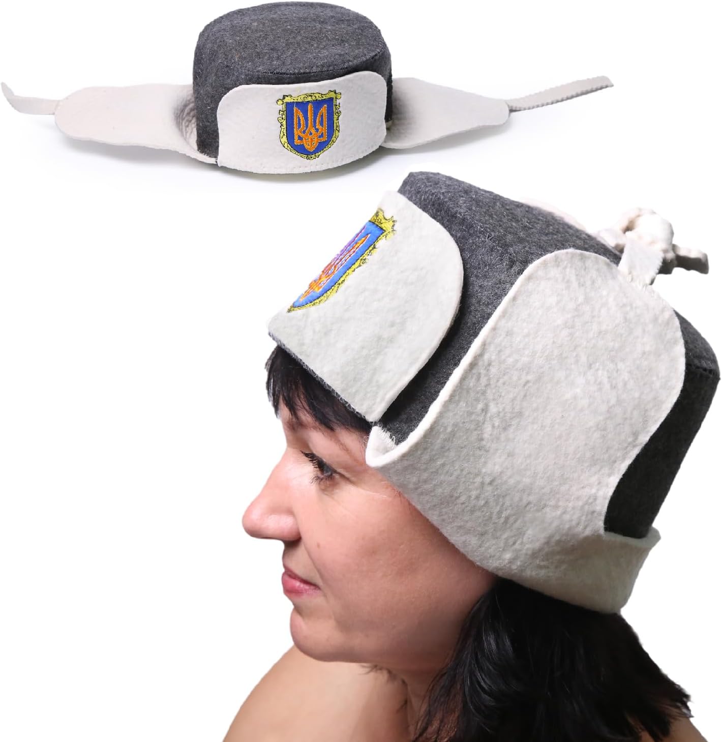 Traditional Sauna Hat Earflap - Sauna Hat for Women for Men - Wool Sauna Hat - Bathhouse hat - Natural Felt Sauna Cap - Image 8