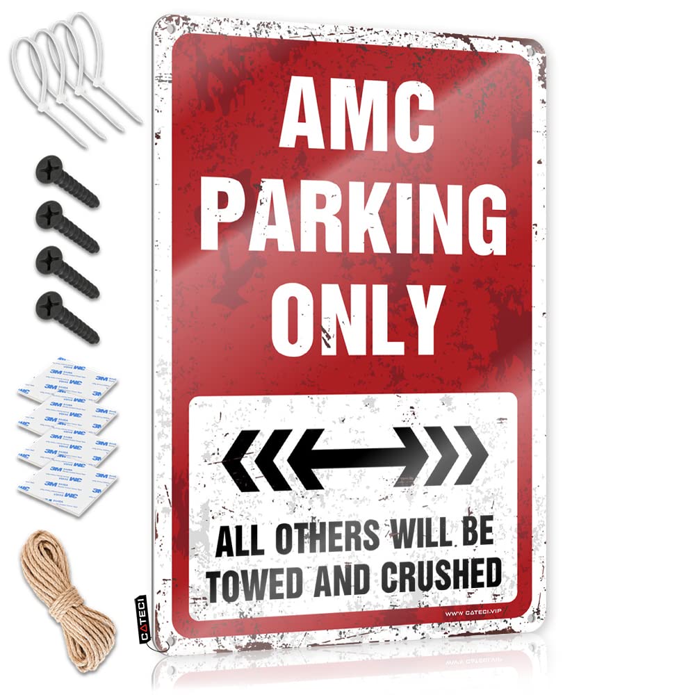 Krazmurongd One Color Tin Metal Decor Amc Parking Only Tin Sign Beer Decor Pool Signs And Decor Outdoor