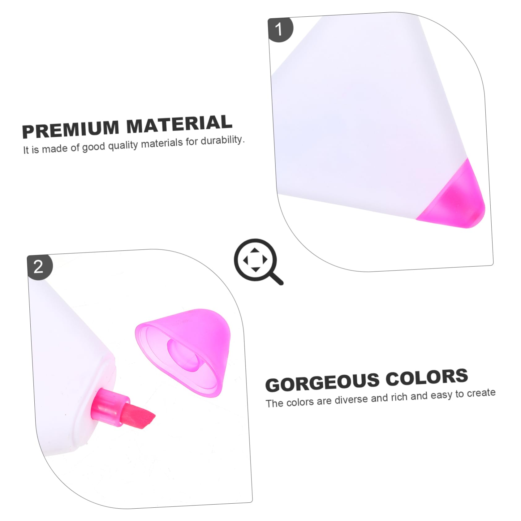 DOITOOL 6 Sätze Textmarker Fluoreszierender Markierungsstift Fluoreszierende Zeichenstifte Fluoreszenzschwerer Farbstift Markierungen Dreieckige Markierung Plastik Bunt 5 Stück * 6