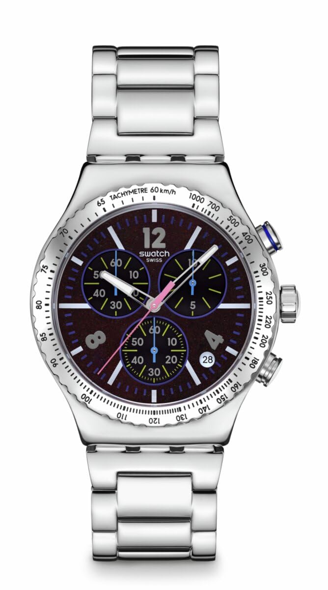 New Irony Chrono Unisex Dress Watch Stainless Steel Quartz Water Resistant