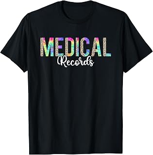 Medical Records Leopard Tie Dye Appreciation Week Healthcare T-Shirt