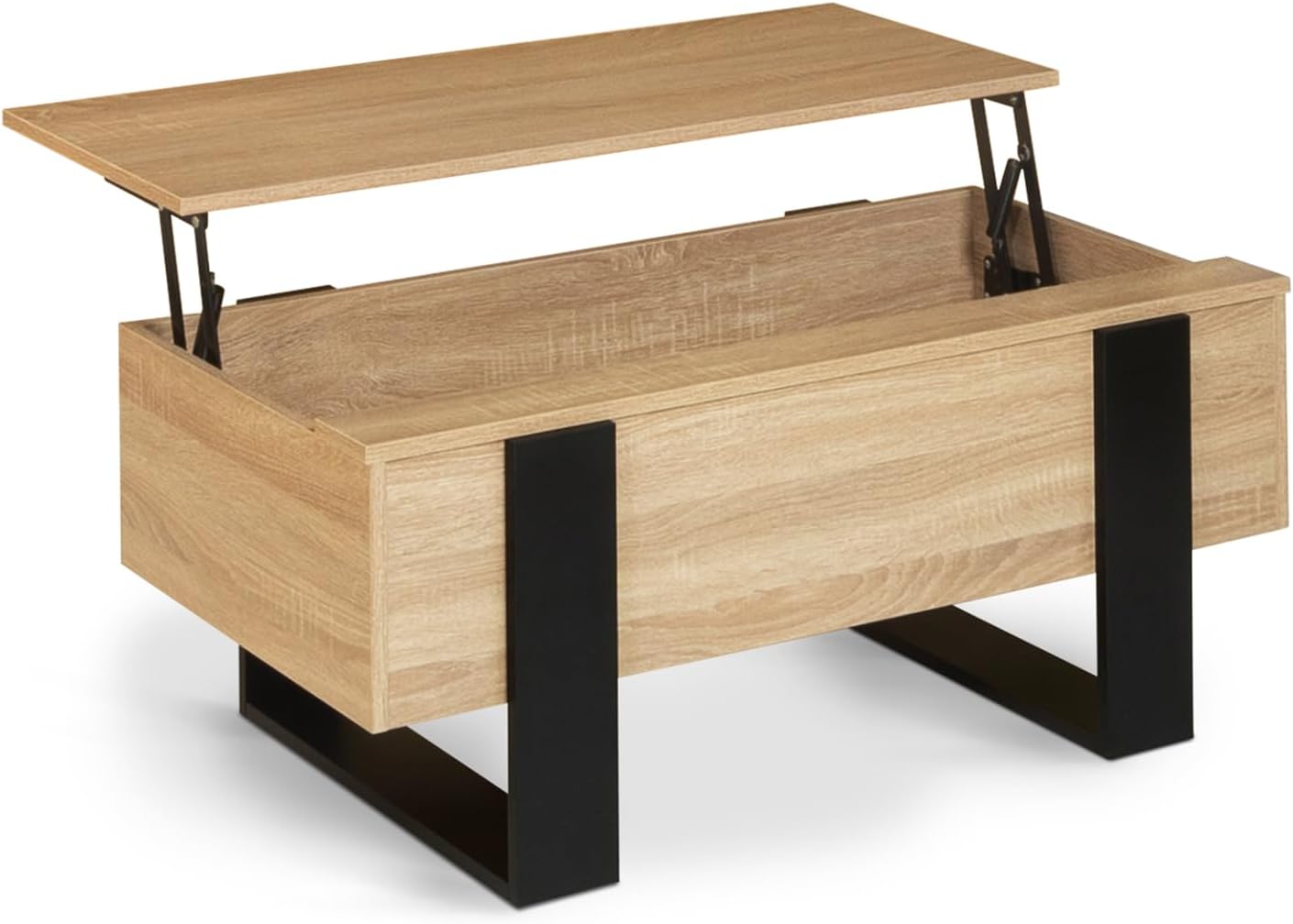 IDMarket - Table Basse Plateau relevable rectangulaire ELEA avec Coffre