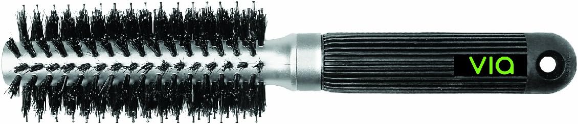 Via Professional Tourmaline Natural Boar Bristle Round hair brush, Medium