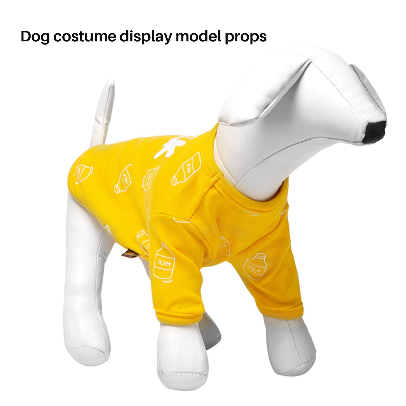 yasoe Leather Cane Manichini Posizione in Piedi Modelli di Cane Giocattoli Negozio di Animali Negozio Manichino Bianca L