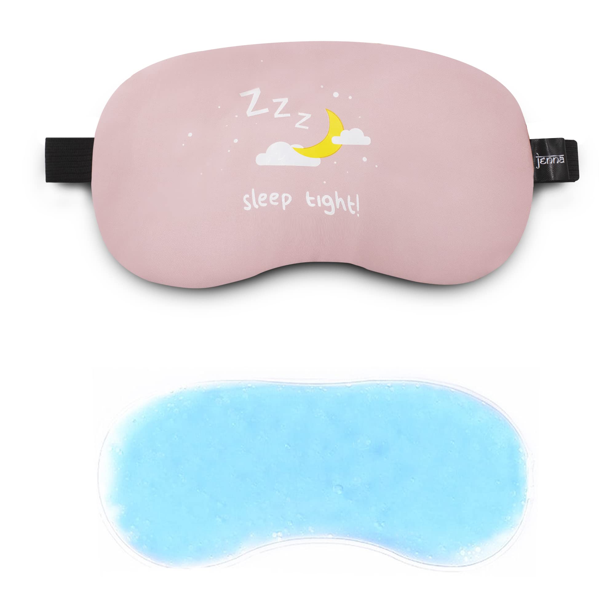 Jenna Fabric Unisex Printed Comfortable Sleeping Pain Relief Eye Mask With Adjustable Strap & Blindfold With Gel (Black) (B0BCVJW4KD) Amazon Price History, Amazon Price Tracker