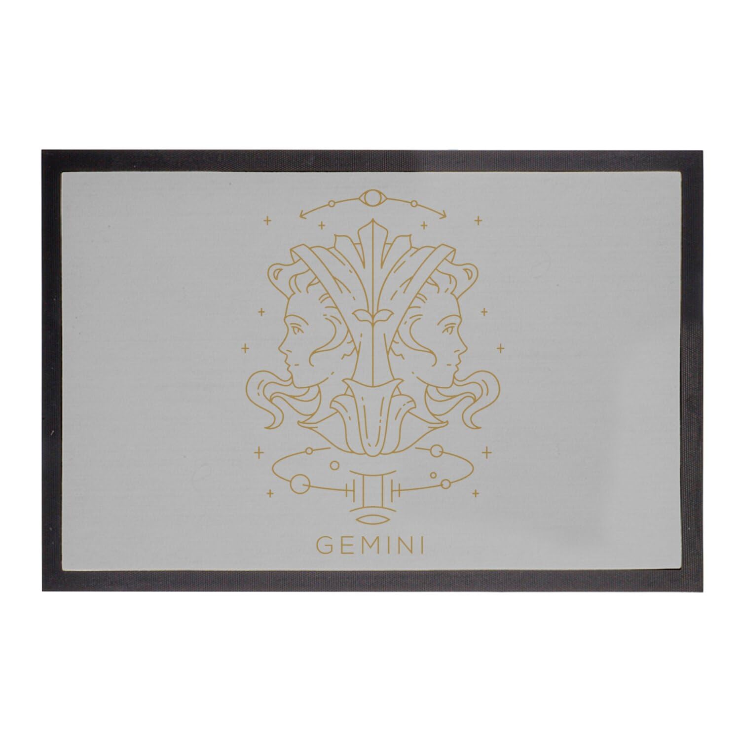 Paillasson gris constellation bohème tapis pour entrée zodiaque et étoiles magiques