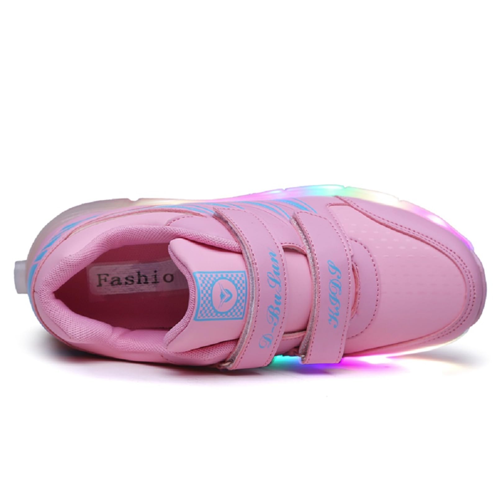 Garçon et Fille LED Lumières Clignotante Patins à roulettes Unique Double Rétractables Roues Rechargeables Skateboarding Shoes Outdoor Sports Gymnastique Sneakers Halloween Noël Cadeaux