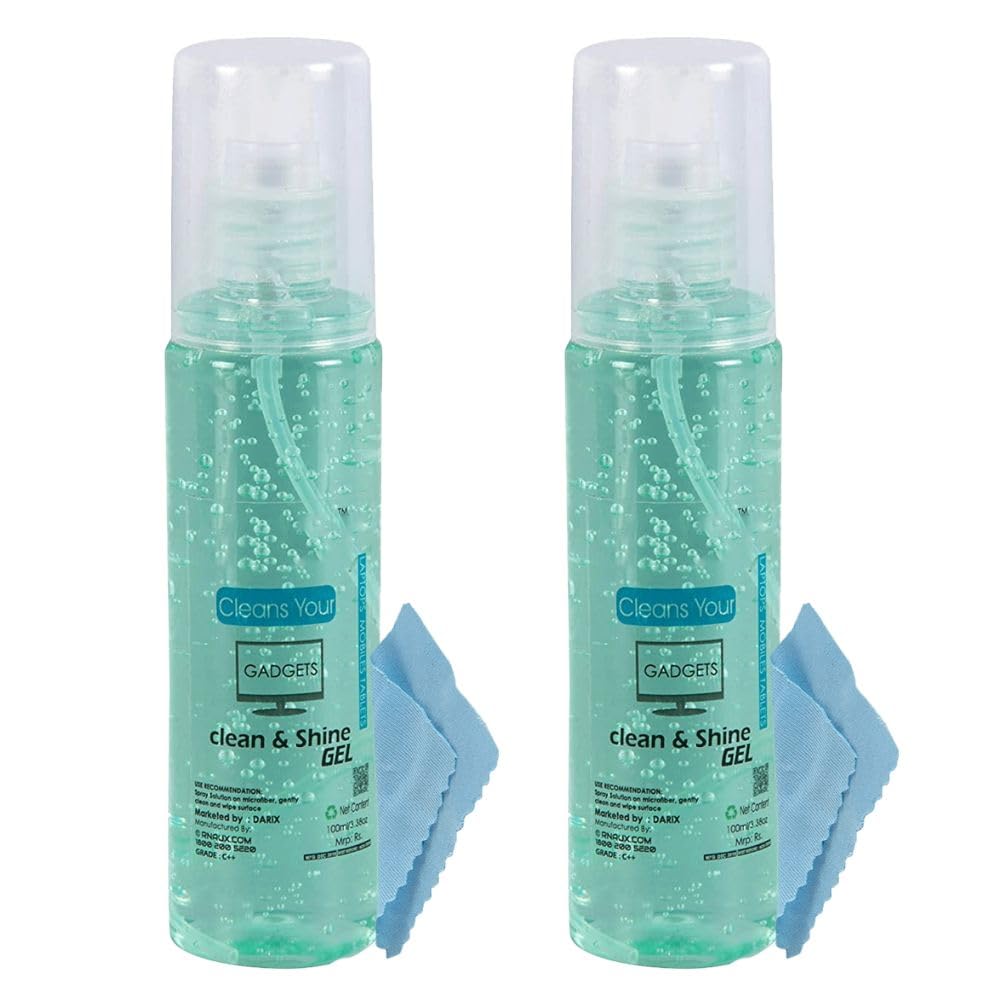 Cleaning Gel for Mobile, Laptop, Computer & iPad Screens – Pack of 2 x 100ml | Multi-Purpose Screen Cleaner with Microfiber Cloth for Phones, Tablets, Laptops, and Electronics Cleaning Gel for Mobile, Laptop, Computer & iPad Screens – Pack of 2 x 100ml | Multi-Purpose Screen Cleaner with Microfiber Cloth for Phones, Tablets, Laptops, and Electronics