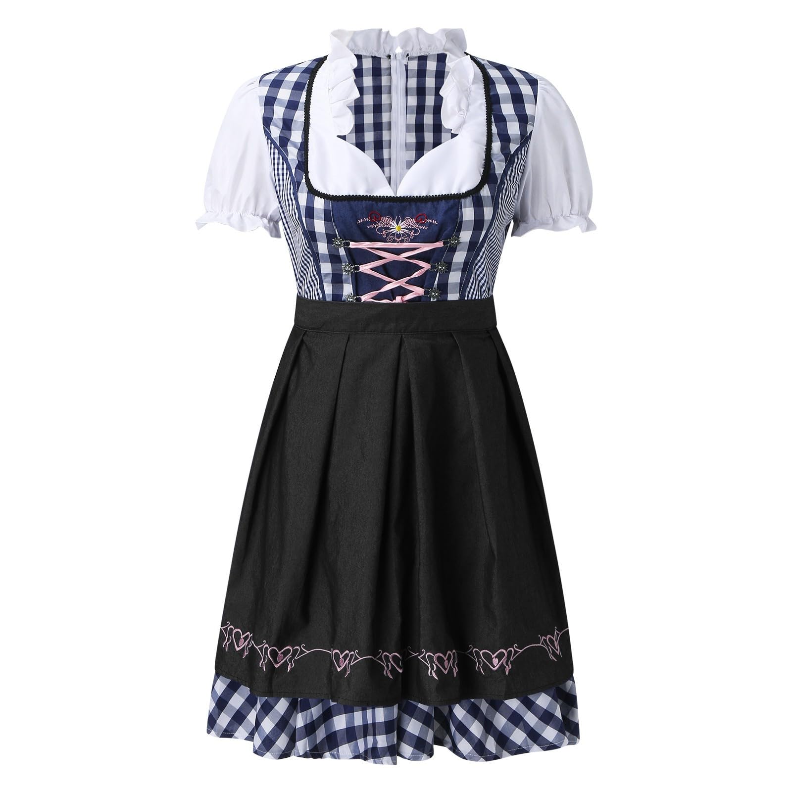 Ladies Oktoberfest Beer Costume Set 3 Piece Dirndl Dress Bavarian Costume Dirndl for German Beer Festival Outfits Bavarian Costumes Beers Carnival Party