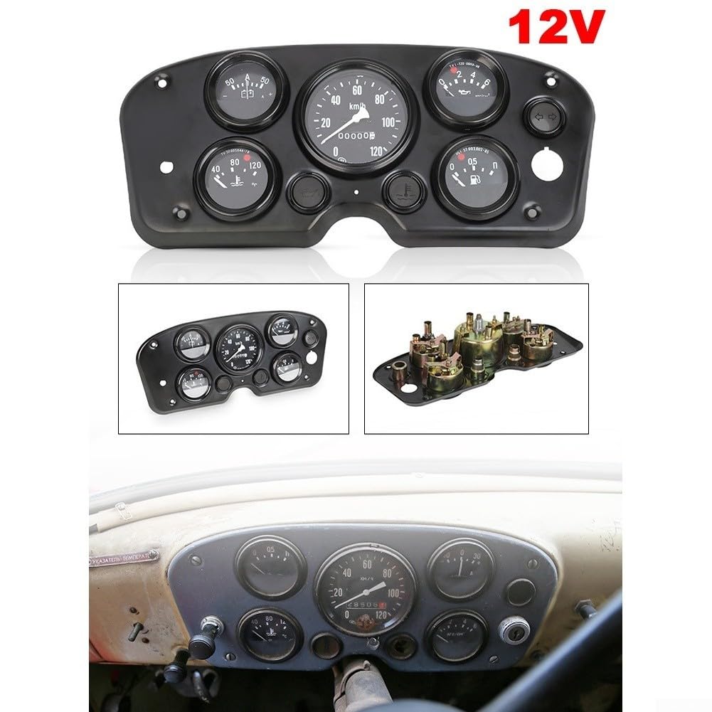 Kit di monitor per veicoli da 12 V, tensione e pressione dell'olio, per