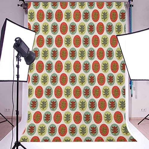 8X12 Ft Tree Vinyl Photography Backdrop,Abstract Spruces Fir Pine Trees On Pastel Color Spots Christmas Theme Cartoon Forest Background For Baby Shower Bridal Wedding Studio Photography Pictures #TOP2