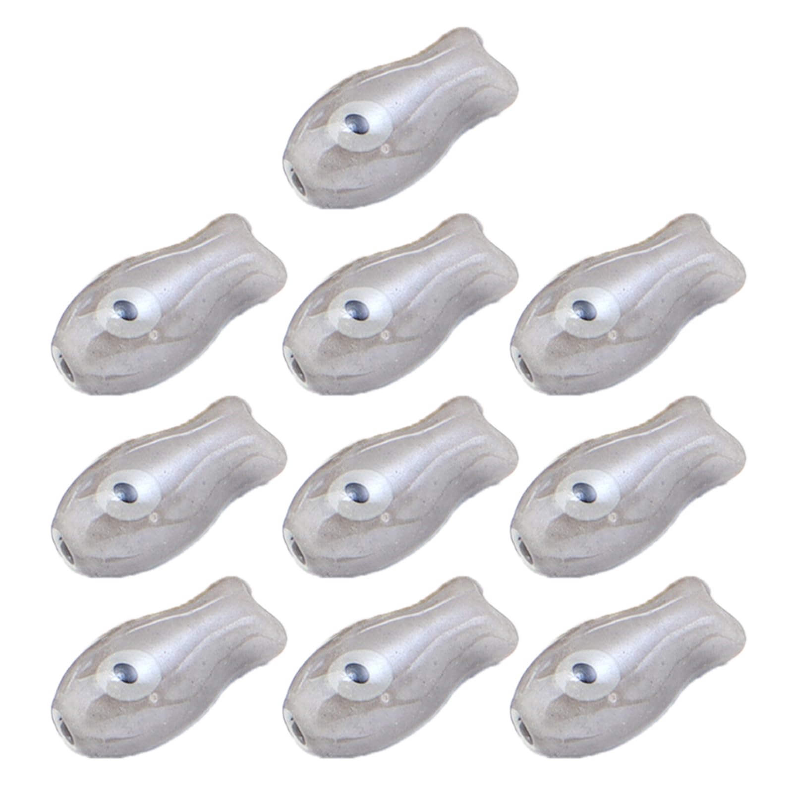 Oxxggkao Of 10 Colorful Retro Ceramic Fish Beads Spacer Charm for Necklace Bracelets Jewelry Crafting Accessories Ceramic Spacer Beads for Necklaces