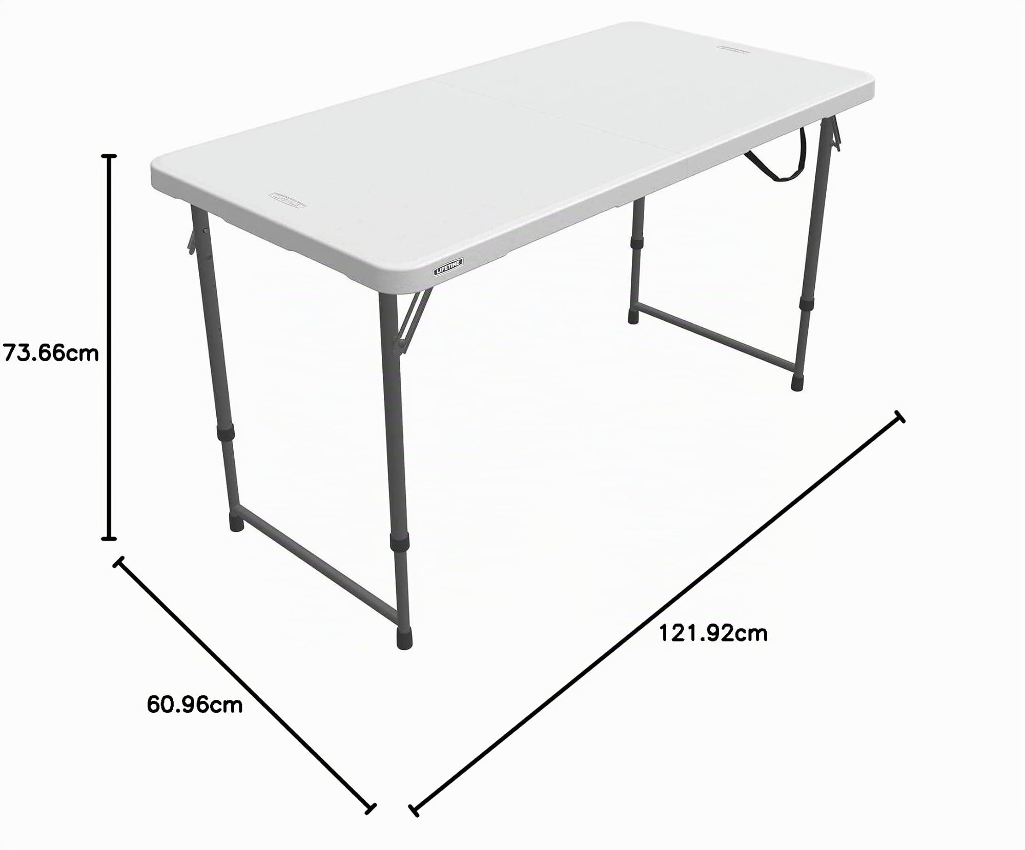 Lifetime 4428 Height Adjustable Craft Camping and Utility Folding Table