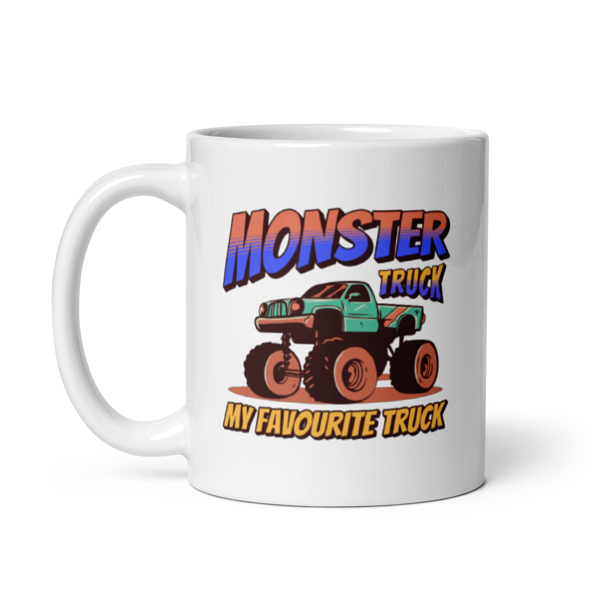 Monster Truck Kids Drinking Milk/Chocolate Ceramic Mug