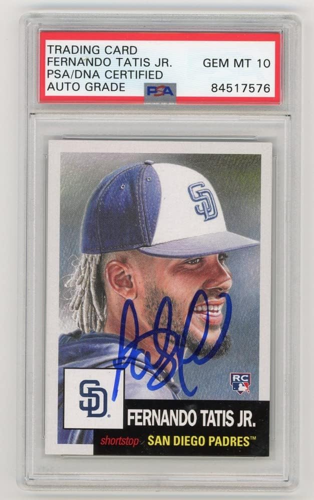 Fernando Tatis Jr 2019 Topps Living Autographed Rookie RC Card #173 - PSA/DNA 10