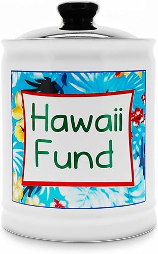 Cottage Creek Tarros | Hawaii Fund Travel Bank – Alcancía de cerámica para vacaciones y viajes esenciales para mujeres, hombres, parejas | Regalo de
