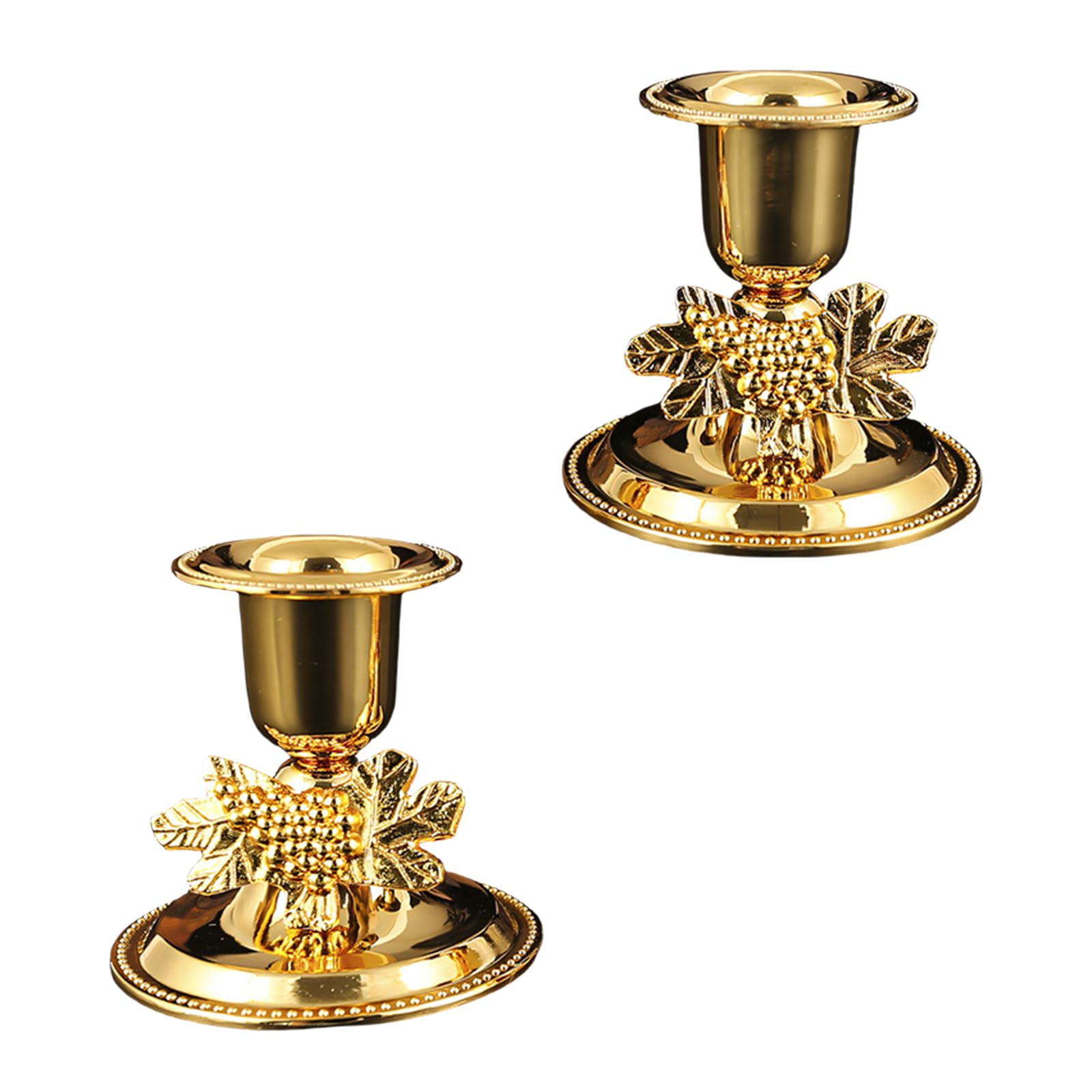 carotoe 2 Pack Elegant European Antique Holders Alloy Romantics Candlestick Stand Dinner Table Centerpices Decors for Wedding Parties European Candlestick