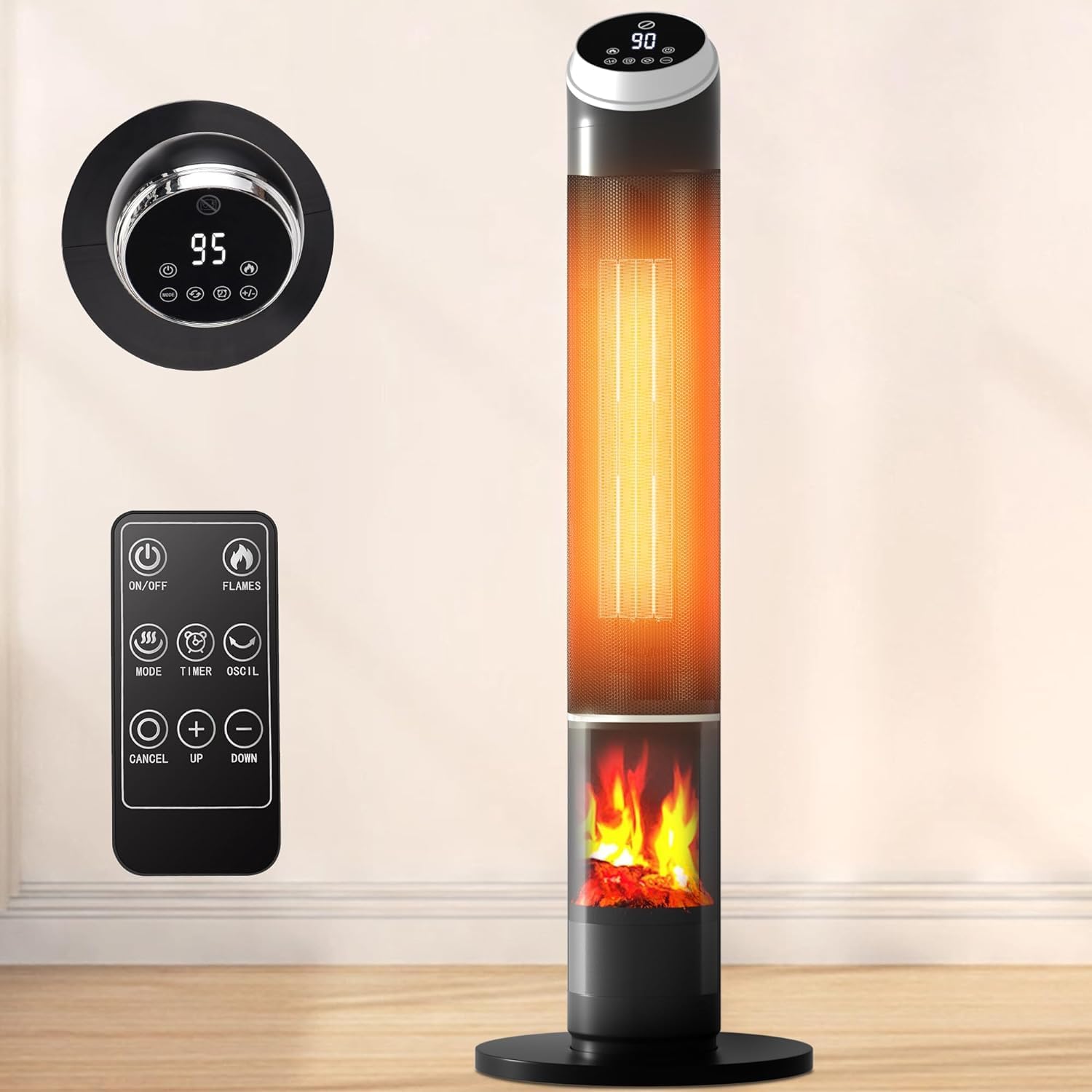 Space Heater, 38”Portable Space Heater for Indoor Use,1500W