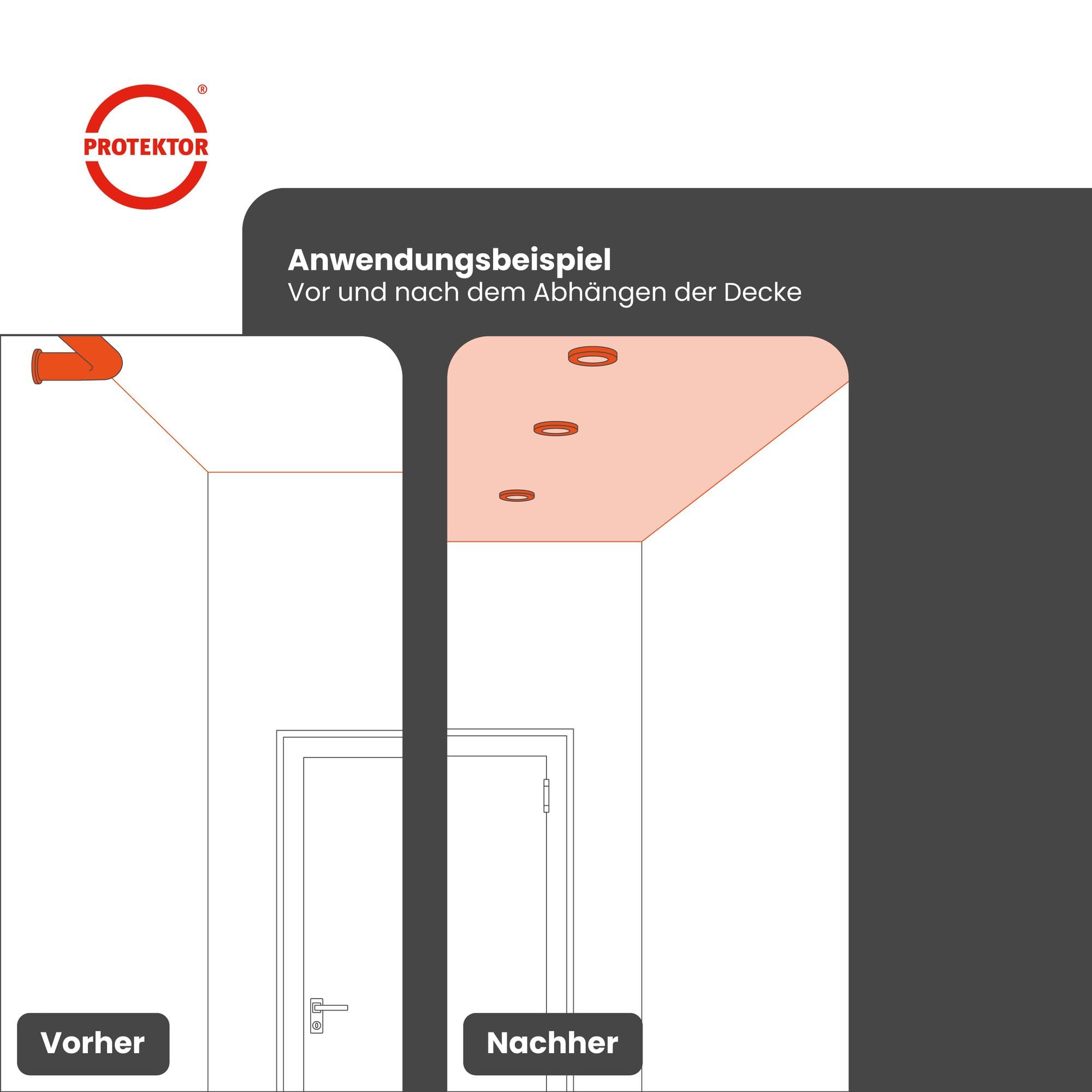PROTEKTOR 100x Abhänger für CD Profil 60/27 Silber | Ankerschnellspannabhänger im Trockenbau, Zubehör für Deckenprofile, Made in Germany