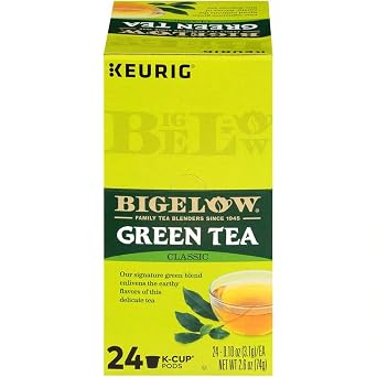 Bigelow Tea, Green Tea K Cup Caffeinated, 24 Count