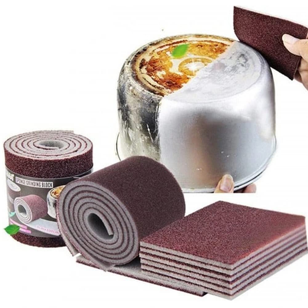 Grab Kart Magic Cleaning Sponge Roll 100 cm - Scratch Proof Kitchen Utensil Scrubber Roll Scrub Sponge for Dishwashing, Floor Cleaning Scrub Pad for Kitchen (Brown) (B0BGQ8DSXG) Amazon Price History, Amazon Price Tracker