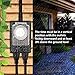 K KASONIC - Outdoor Light Timer Outlet, 24 Hour Mechanical Switch, Heavy Duty Plug in Timer Waterproof with 2 Grounded Outlet, ETL Listed (Black)