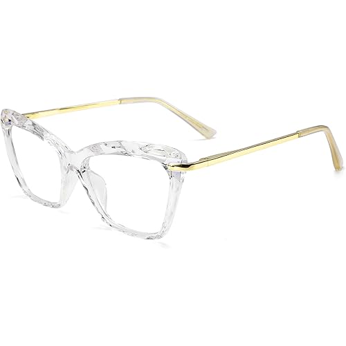 FEISEDY Cat Eye Glasses Frame Clear Lenses Lightweight Eyewear for Women B2440