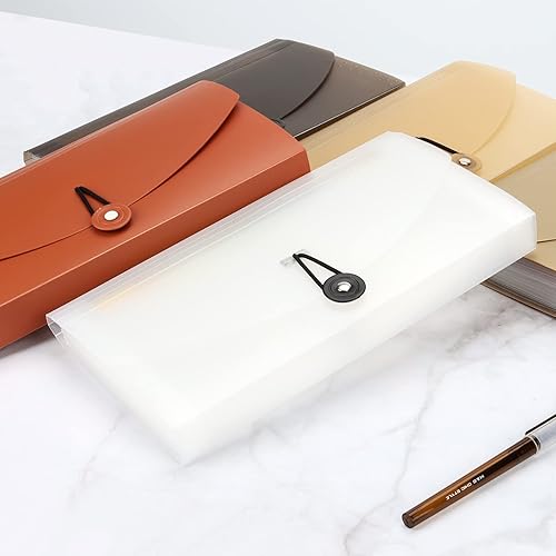 Miniatura 4 de Oak-Pine Carpeta de recibos de 13 bolsillos, organizador de archivos de acordeón, carpeta de archivos de facturas de cheques de plástico, carpeta de