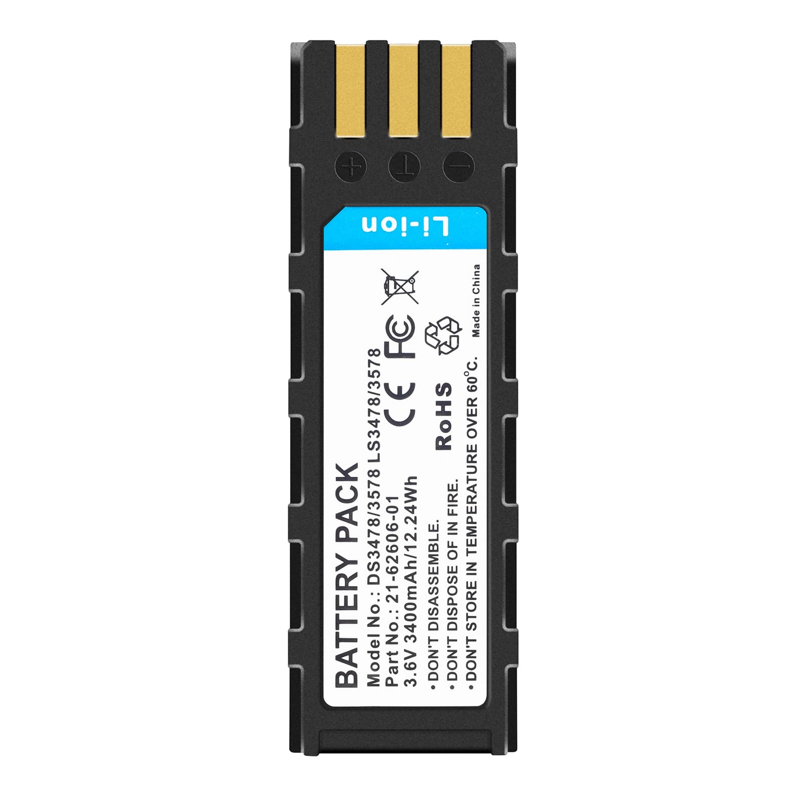 3400mAh Barcode Scanning Battery for Symbol DS3478, DS3578, DSS3478, LS3478, LS3578, NGIS, XS3478 MOTOROLAMT2000 MT2070 MT2090 ZEBRAMT2000 MT2070 MT2090 21-62606-01 KT-BTYMT-01R