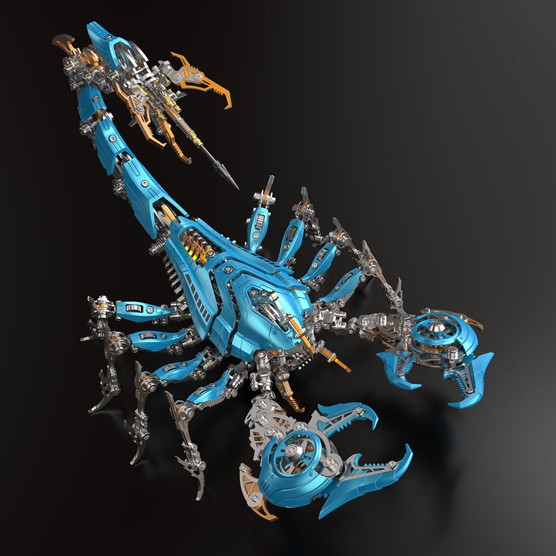3D Metall Puzzle Mechanischer Skorpion Modellbausatz DIY Metall Puzzle, 1073 Teilen Bewegliches Insektenmodell für Modellbau Sammler und Erwachsene -Blau