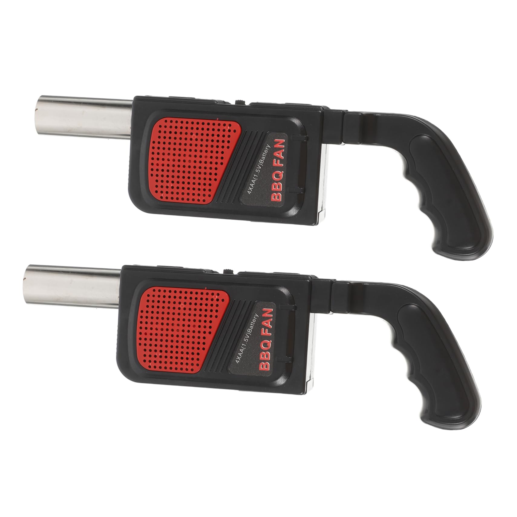 ibasenice Soffiatore Elettrico Portatile per Barbecue e Accendifuoco da Campeggio, Set 2 Pezzi Tubo Ventilatore per Combustione Uniforme, Compatto e Alimentato a Batterie Aa per Cucina