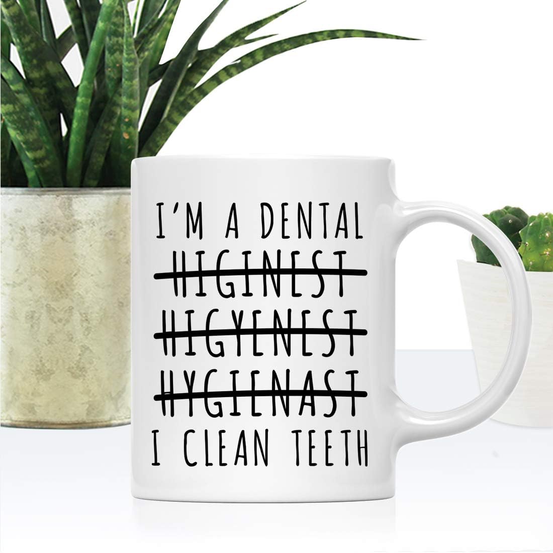 Andaz Press 11oz. Funny Hygienist Coffee Mug Gift, I'm a Dental Hygienist, I Clean Teeth, 1-Pack, Includes Gift Box, Perfect for Birthdays, Retirement or Just Because