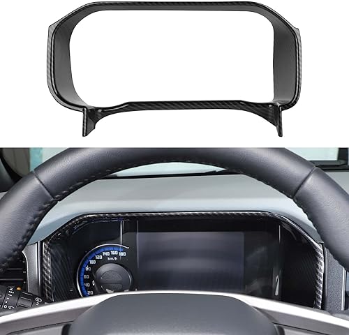 Vista 9 de Compatible con Ford Bronco - Cubierta de anillo para tablero de consola central compatible con Ford Bronco 2021 2022 2023+ 2/4 puertas (ABS, rojo)