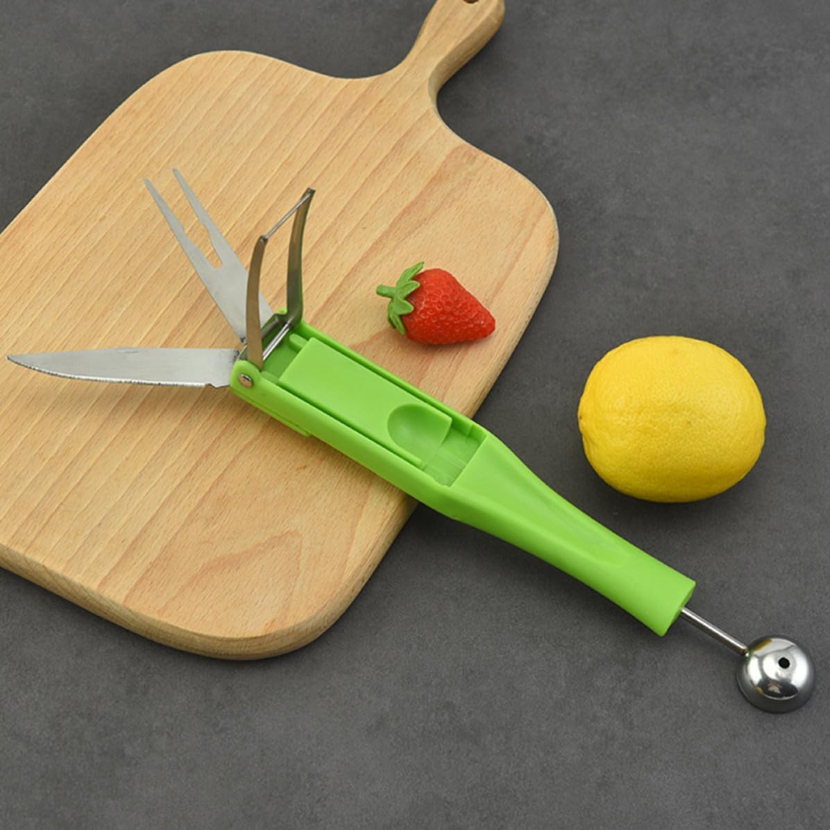 Melon Baller Scoop Ball Maker Stainless Steel PP Fruit Tool