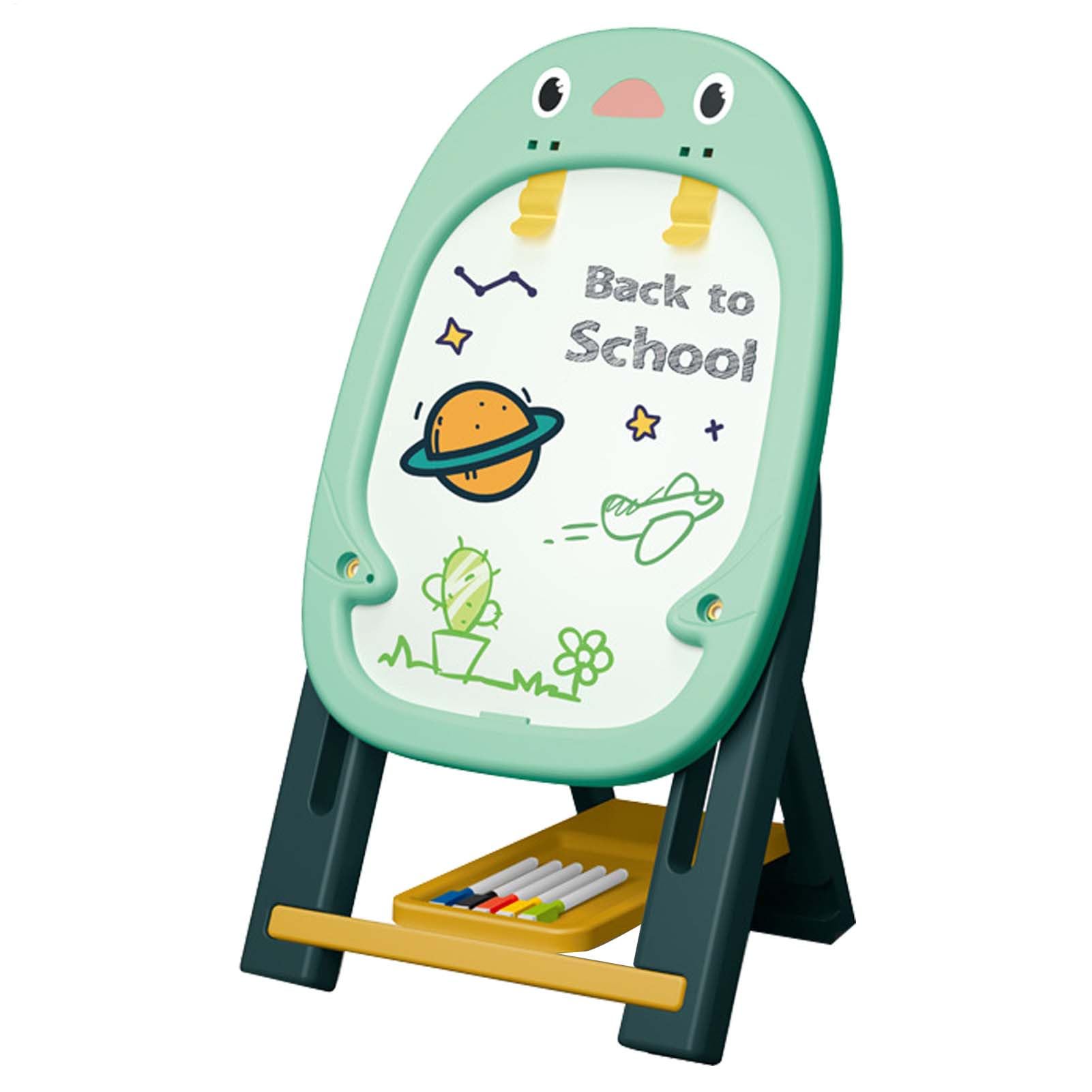 Arte per bambini con lavagna e strumenti da pittura, in legno pieghevole con vassoio per bambini, lavagna magnetica, supporto artistico, regalo di compleanno per la creatività del bambino