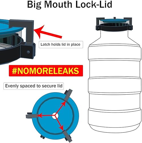 Miniatura 3 de Soporte de tapa de burbujas de boca grande (versión de carbón brillante)  Soporte para tapa de burbujas Bigmouth  Bloqueo de burbujeador  Clip de