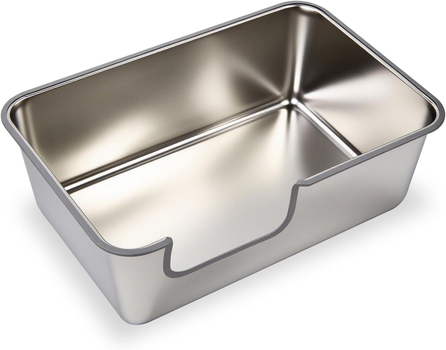 Stainless Steel Cat Litter Box,Jumbo XL Extra Large Mental Cat Litter Pan with High Sides Lid,Low Entry for Indoor Big Cats,Non Sticky,Easy to Clean,Anti-Urine Leakage