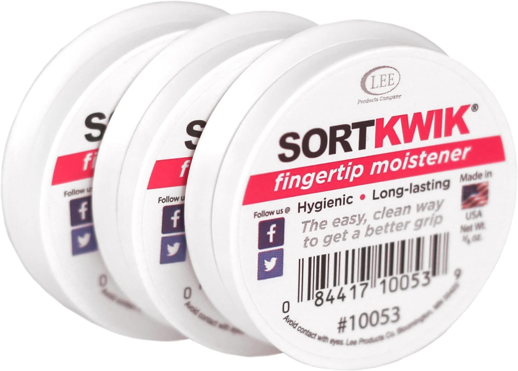 Lee Sortkwik™ Fingertip Moistener,50 Recycled, 0.63 Oz