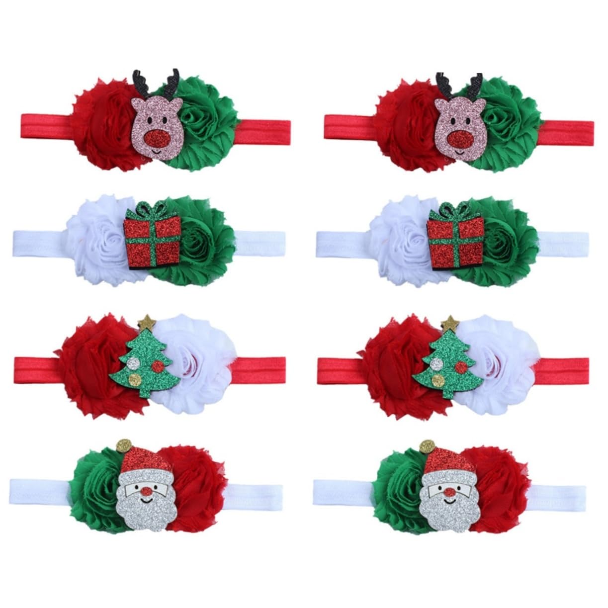 Beavorty 24piezas Diademas De Navidad Para Bebés Diseño Adorable Accesorios Para Niñas Para Fiestas y Sesiones De Fotos Comodidad y Material Duradero