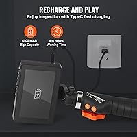 Vista 6 de VEVOR Cámara de Boroscopio Articulable con Luz, Cámara de Inspección de Endoscopio Articulable de Dos Vías con Lente Pequeña de 6.4mm, Pantalla IPS