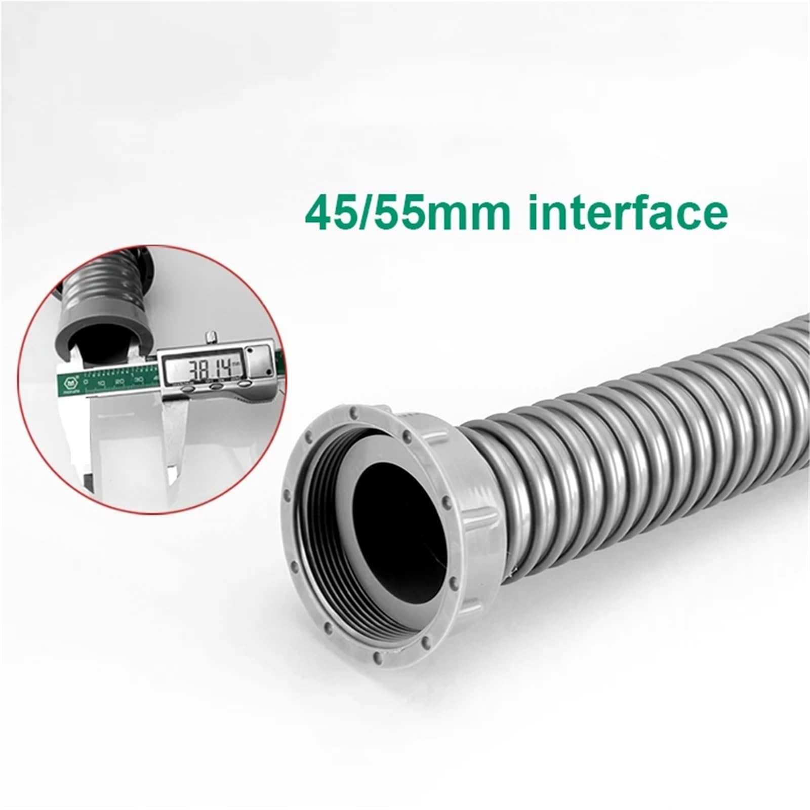 2 stücke Doppel Kopf Waschbecken Outlet Rohr 40-100cm ABS Kunststoff Schlauch 45/55mm Interface Home Bad KitchenToilet Fallrohr Wasser Kanalisation(50cm,45mm Interface)