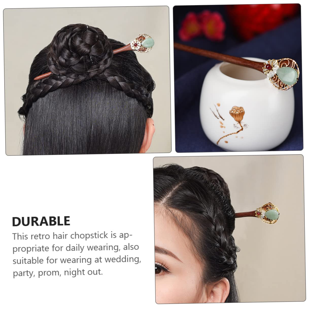 FRCOLOR 3 Pezzi Di Forcina Per Con Cinese Per Chignon Per Feste E Styling Quotidiano