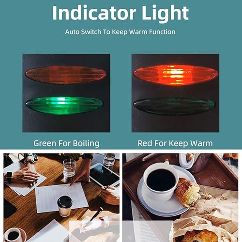 Miniatura 7 de Cafetera comercial de acero inoxidable para estufa, olla moka eléctrica, cafetera eléctrica de 12 tazas, cafetera de 1.8 L, cafetera con parte