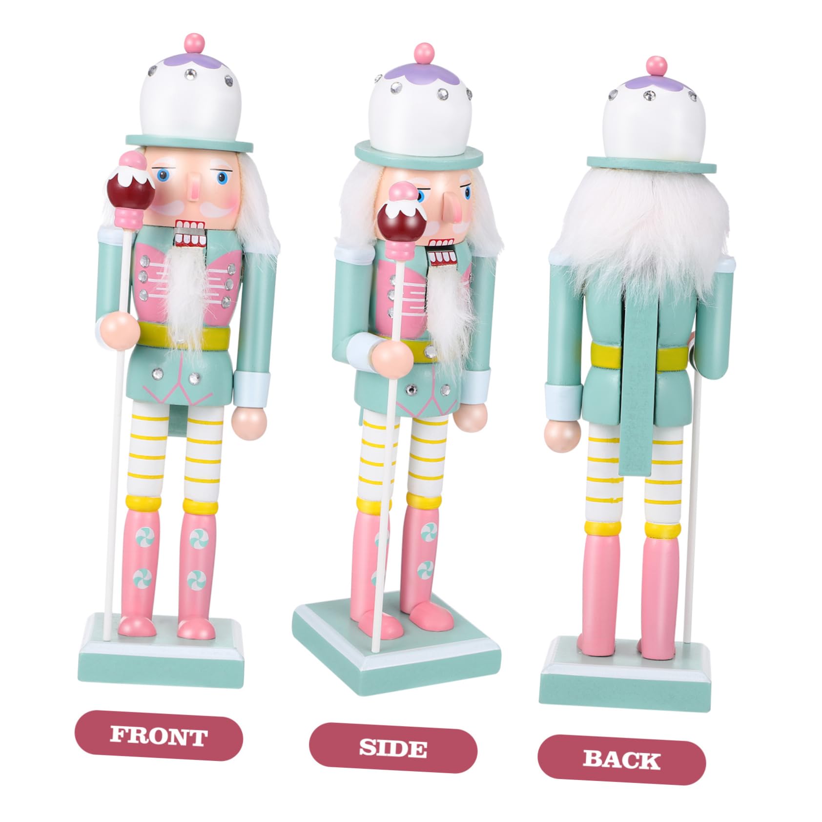 Levemolo Nussknacker aus Holz Soldat Ornament Figur Tischdekoration Weihnachtsdeko für Geschenkidee